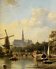 A View of Haarlem with St Bavo Cathedral from the River